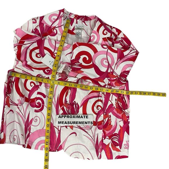 New York City Design Blazer Womens 3X Jacket Pink Floral Work Office Tropical - Picture 4 of 12